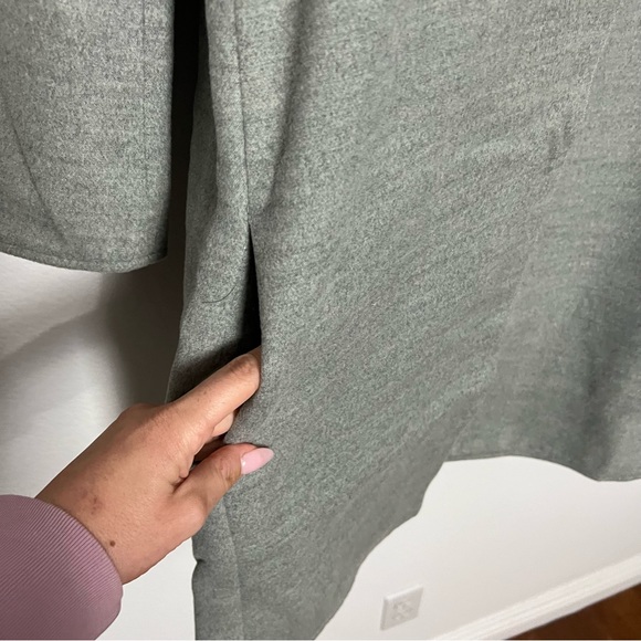 NWT Petal & Pup Long Grey Coat Lightweight Single Button Collared Coat - Picture 7 of 9